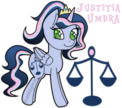 Size: 551x488 | Tagged: safe, artist:matteglaze, oc, oc only, oc:justitia umbra, pony, cutie mark, offspring, parent:good king sombra, parent:king sombra, parent:princess celestia, parents:celestibra, simple background, solo, starry eyes, transparent background, wingding eyes