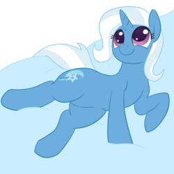 Size: 1000x1000 | Tagged: safe, artist:dudey64, trixie, pony, unicorn, g4, cute, diatrixes, female, looking up, mare, smiling, solo