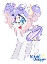 Size: 1532x2092 | Tagged: safe, artist:xwhitedreamsx, oc, oc only, oc:moonaroon, bat pony, pony, cute, female, glasses, heterochromia, looking at you, mare, ocbetes, open mouth, simple background, smiling, solo, transparent background