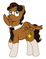 Size: 2192x2817 | Tagged: artist needed, safe, oc, oc only, oc:trig silver, pegasus, pony, 2017 community collab, derpibooru community collaboration, high res, looking up, male, markings, necktie, simple background, solo, spread wings, stallion, standing, transparent background