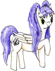 Size: 4411x5677 | Tagged: safe, artist:40kponyguy, derpibooru exclusive, edit, oc, oc only, oc:tessa, pegasus, pony, 2017 community collab, derpibooru community collaboration, absurd resolution, looking at you, simple background, solo, traditional art, transparent background