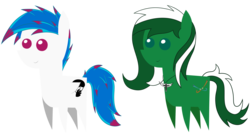 Size: 2800x1500 | Tagged: safe, artist:cloudy95, oc, oc only, oc:aphelion, oc:kami, earth pony, pony, male, pointy ponies, simple background, stallion, transparent background