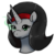 Size: 384x385 | Tagged: safe, artist:eternity9, oc, oc only, oc:crystal curse, pony, unicorn, bust, female, mare, portrait, simple background, solo, sombra eyes, transparent background