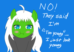 Size: 540x382 | Tagged: safe, artist:sharpiesketches-nsfw, oc, oc only, oc:miyuki, earth pony, anthro, anime, anthro oc, ask, blushing, clothes, pouting, solo, text, tumblr