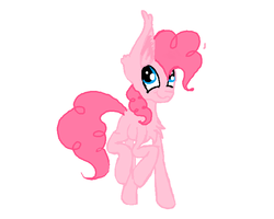 Size: 734x586 | Tagged: safe, artist:haillee, pinkie pie, earth pony, pony, g4, base used, female, happy, prancing, smiling, solo