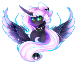 Size: 1763x1441 | Tagged: safe, artist:koveliana, oc, oc only, oc:lumina nova, alicorn, pony, alicorn oc, chromatic aberration, simple background, solo, transparent background