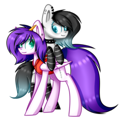 Size: 1812x1742 | Tagged: safe, artist:despotshy, oc, oc only, pegasus, pony, choker, clothes, female, mare, simple background, sleeveless sweater, socks, spiked choker, striped socks, transparent background