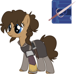 Size: 3351x3246 | Tagged: safe, artist:duskthebatpack, oc, oc only, oc:latch, earth pony, pony, clothes, dagger, female, high res, mare, simple background, solo, transparent background, vector, weapon