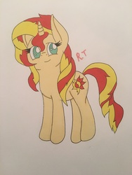 Size: 4032x3024 | Tagged: safe, artist:rainbowtashie, sunset shimmer, pony, g4, female, solo, traditional art