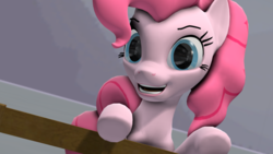 Size: 1024x576 | Tagged: safe, artist:oc1024, pinkie pie, earth pony, pony, g4, 3d, female, poster, smiling, solo, source filmmaker