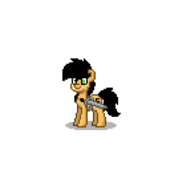 Size: 400x400 | Tagged: safe, applejack, earth pony, pony, pony town, g4, charles manson, female, mansonjack, simple background, solo, transparent background