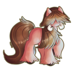 Size: 3000x3000 | Tagged: safe, artist:bean-sprouts, piloswine, crossover, high res, pokémon, ponified, simple background, solo, transparent background, unshorn fetlocks