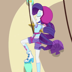 Size: 720x720 | Tagged: safe, edit, edited screencap, screencap, rarity, equestria girls, g4, my little pony equestria girls: legend of everfree, animated, boots, clothes, cropped, female, gif, jewelry, loop, out of context, socks, solo