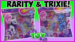 Size: 1280x720 | Tagged: safe, rarity, trixie, pony, unicorn, g4, bin's toy bin, female, mare, toy