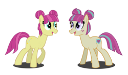 Size: 1024x606 | Tagged: safe, artist:drawingaccount, majorette, sour sweet, sweeten sour, pony, equestria girls, g4, duo, equestria girls ponified, long lost sisters, looking at each other, ponified, similarities, simple background, sisters, sweetly and sourly, transparent background, twin sisters, vector
