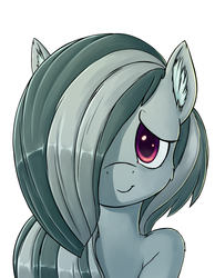 Size: 1400x1800 | Tagged: safe, artist:vistamage, marble pie, earth pony, pony, g4, female, mare, simple background, smiling, solo, white background