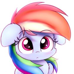 Size: 2000x2000 | Tagged: safe, artist:heavymetalbronyyeah, rainbow dash, pegasus, pony, g4, cute, dashabetes, female, floppy ears, high res, hnnng, looking at you, solo, sweet dreams fuel, weapons-grade cute