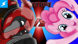 Size: 1200x675 | Tagged: safe, pinkie pie, g4, deadpool, death battle, fourth wall pose, screwattack.com