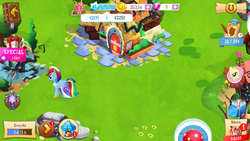 Size: 1280x720 | Tagged: safe, gameloft, screencap, rainbow dash, tree of harmony, pony, g4, vip