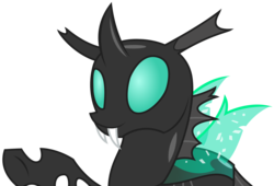 Size: 7716x5244 | Tagged: safe, artist:sketchmcreations, thorax, changeling, g4, to where and back again, absurd resolution, male, raised hoof, simple background, smiling, solo, transparent background, vector