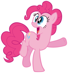 Size: 7000x7600 | Tagged: safe, artist:tardifice, pinkie pie, earth pony, pony, g4, rarity takes manehattan, absurd resolution, female, open mouth, photoshop, simple background, solo, transparent background, vector