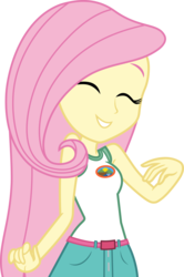 Size: 7000x10518 | Tagged: safe, artist:luckreza8, fluttershy, equestria girls, g4, my little pony equestria girls: legend of everfree, absurd resolution, clothes, cute, eyes closed, female, shorts, shyabetes, simple background, smiling, solo, transparent background, vector