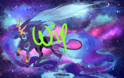 Size: 1900x1200 | Tagged: safe, artist:yuyusunshine, princess luna, pony, g4, female, galaxy mane, solo, wip