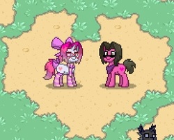 Size: 363x293 | Tagged: safe, oc, oc only, oc:i ship it, oc:shipment of shipping, pony, pony town, clothes, heart, shipping ponies, socks, striped socks