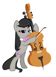 Size: 3498x4821 | Tagged: safe, artist:mailinya, octavia melody, earth pony, pony, g4, absurd resolution, bipedal, bow (instrument), cello, female, musical instrument, simple background, solo, transparent background, vector
