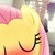 Size: 900x900 | Tagged: safe, artist:shadyhorseman, edit, fluttershy, human, pony, g4, bed, blushing, blushing profusely, cute, eyes closed, female, human on pony snuggling, interspecies, irl, kissing, lying on top of someone, mare, offscreen character, photo, ponies in real life, pov, shyabetes, smooch, snuggling, solo