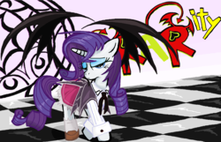 Size: 1616x1042 | Tagged: safe, artist:sallycars, rarity, pony, g4, clothes, cosplay, costume, crossover, dress, female, high school dxd, ms paint, solo