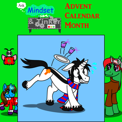 Size: 1400x1400 | Tagged: safe, artist:neoryan2, part of a set, oc, oc only, oc:mindset, oc:tinker, pony, advent calendar