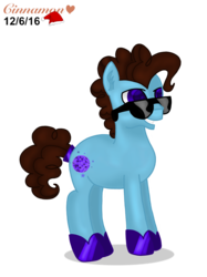 Size: 2048x2732 | Tagged: safe, artist:cinnamon-swirls, oc, oc only, oc:disco ball, pony, high res, offspring, parent:cheese sandwich, parent:pinkie pie, parents:cheesepie, simple background, solo, sunglasses, transparent background