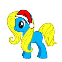 Size: 200x200 | Tagged: artist needed, safe, oc, oc only, oc:twinkie pie, earth pony, pony, hat, santa hat, simple background, smiling, solo, transparent background