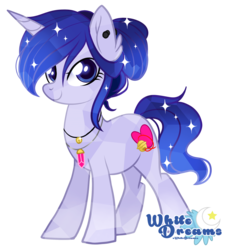 Size: 2370x2392 | Tagged: safe, artist:xwhitedreamsx, oc, oc only, oc:kitty bell, crystal pony, pony, unicorn, high res, looking at you, simple background, smiling, solo, transparent background