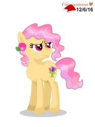 Size: 2048x2732 | Tagged: safe, artist:cinnamon-swirls, oc, oc only, oc:violet rosebud, earth pony, pony, flower, flower in hair, high res, offspring, parent:cheese sandwich, parent:pinkie pie, parents:cheesepie, simple background, solo, transparent background