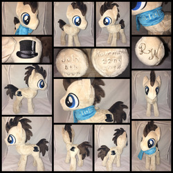 Size: 1600x1600 | Tagged: safe, artist:rubiowolf, oc, oc only, pony, clothes, commission, handmade, irl, male, photo, plushie, scarf, solo, stallion, watermark
