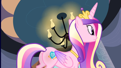 Size: 1920x1080 | Tagged: safe, edit, edited screencap, editor:joshua, screencap, princess cadance, queen chrysalis, pony, a canterlot wedding, g4, butt, fake cadance, female, lovebutt, plot, solo