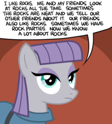 Size: 664x735 | Tagged: safe, artist:porygon2z, artist:zach weiner, edit, maud pie, earth pony, pony, g4, female, geologist, geology, rock, saturday morning breakfast cereal, scientist, smbc, solo, text, that pony sure does love rocks