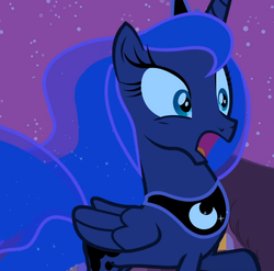 Size: 777x767 | Tagged: safe, screencap, princess luna, alicorn, pony, g4, luna eclipsed, cropped, female, mare, open mouth, solo