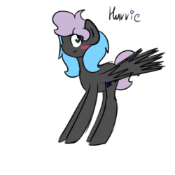 Size: 2500x2500 | Tagged: safe, anonymous artist, oc, oc only, oc:hurricanestar, pegasus, pony, blushing, female, high res, mare, signature, simple background, smiling, solo, transparent background