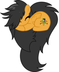 Size: 5868x7193 | Tagged: safe, artist:limedreaming, oc, oc only, oc:thorn, pegasus, pony, absurd resolution, heart pony, prone, simple background, sleeping, solo, transparent background