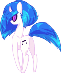 Size: 1127x1347 | Tagged: safe, artist:ogaraorcynder, dj pon-3, vinyl scratch, pony, g4, butt, curved horn, female, horn, plot, rear view, simple background, smiling, solo, transparent background