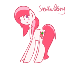 Size: 2500x2500 | Tagged: safe, anonymous artist, oc, oc only, oc:strawberry bow, earth pony, pony, female, high res, mare, simple background, solo, transparent background