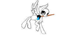 Size: 1075x566 | Tagged: safe, artist:haillee, pegasus, pony, base, ear fluff, flying, free, paint, paintbrush, smiling, solo