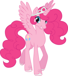 Size: 6674x7462 | Tagged: safe, artist:chimajra, pinkie pie, alicorn, pony, g4, absurd resolution, female, pinkiecorn, race swap, royal, royalty, simple background, slender, solo, tall, thin, transparent background, vector, xk-class end-of-the-world scenario