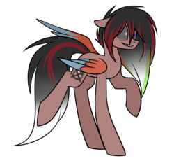 Size: 1024x954 | Tagged: safe, artist:despotshy, oc, oc only, pegasus, pony, black sclera, heterochromia, simple background, solo, transparent background