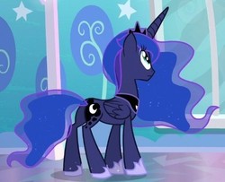 Size: 423x343 | Tagged: safe, screencap, princess luna, alicorn, pony, g4, the crystalling, butt, cropped, female, mare, plot, solo