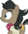 Size: 10141x12451 | Tagged: safe, artist:cyanlightning, doctor caballeron, rouge ruby, pony, g4, stranger than fan fiction, .svg available, absurd resolution, clothes, cosplay, costume, female, mare, scarf, simple background, solo, transparent background, vector