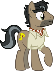Size: 9711x12799 | Tagged: safe, artist:cyanlightning, doctor caballeron, earth pony, pony, g4, stranger than fan fiction, .svg available, absurd resolution, clothes, male, scarf, simple background, solo, stallion, transparent background, vector
